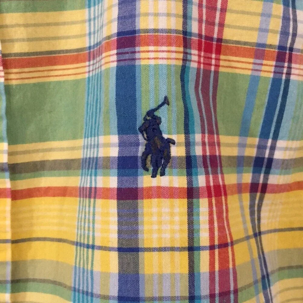 Ralph Lauren Boys‎ 5 Shirt Multicolored Button Short Sleeve Embroidered Designer